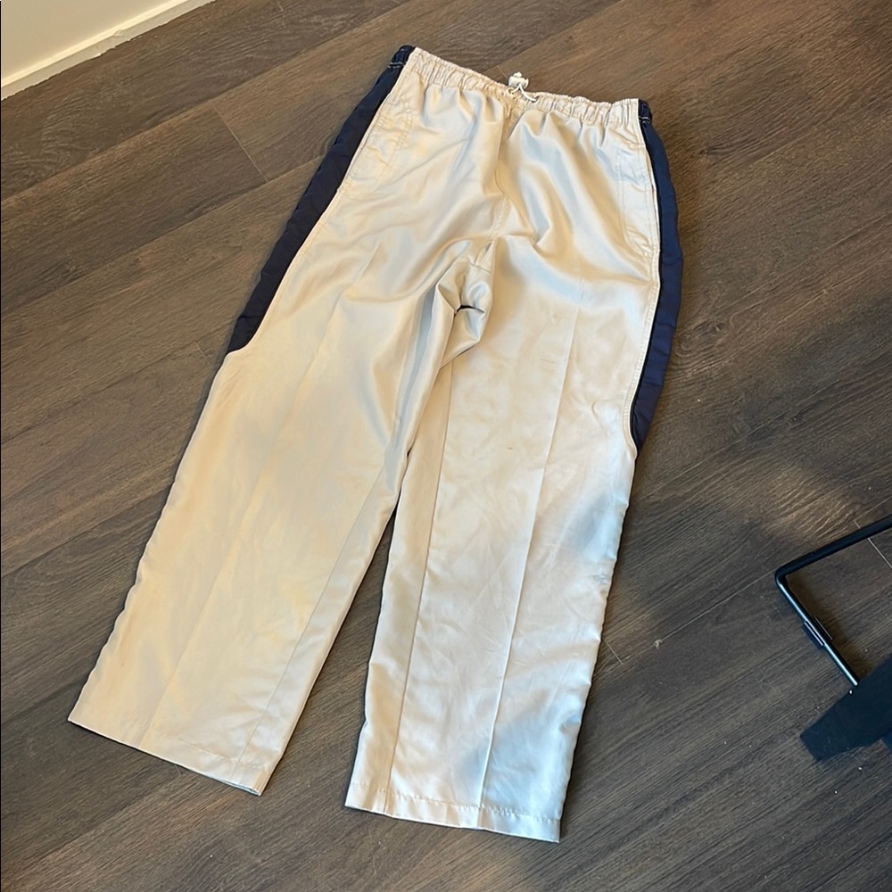 Beige and Navy track Pants